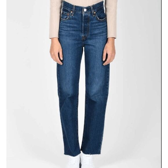 Levi's Women's High Rise Jeans - Dark Blue - Picture 1 of 10
